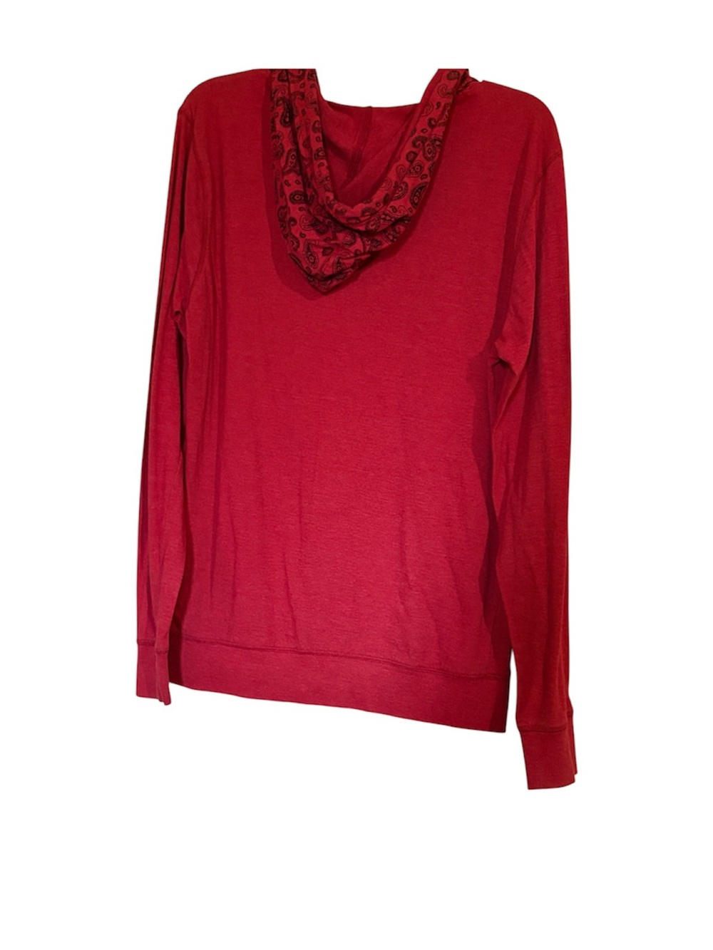Carbon Red Paisley Pullover Hoodie - Picture 8 of 8